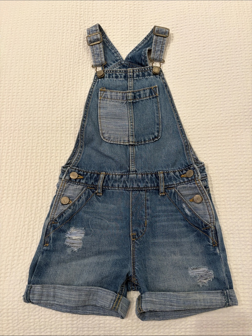 GAP Blue Denim Short Overalls for Kids